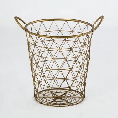 BASKET 42X34X44 GOLDEN METAL TH1296800