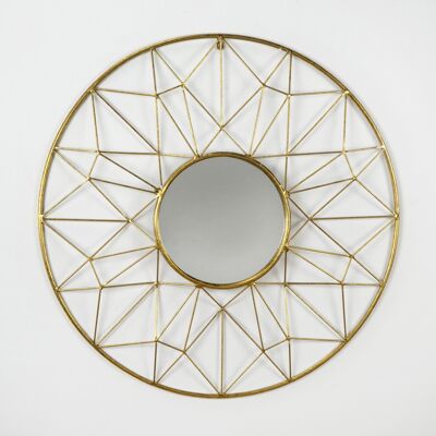 MIRROR 80X4X80 GOLDEN METAL TH1299800