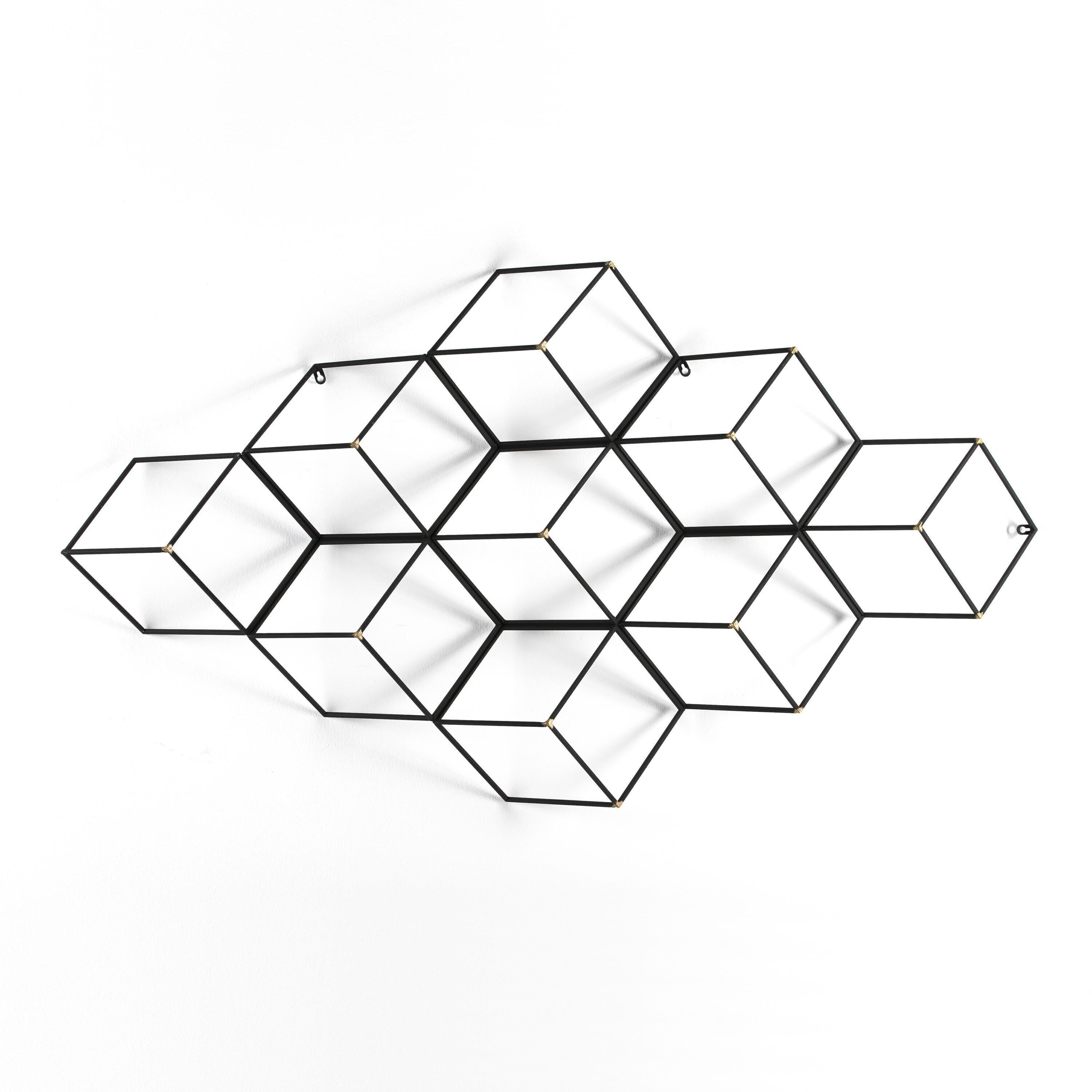 SCULTURA 84X18X152 METALLO ORO/NERO TH1309000