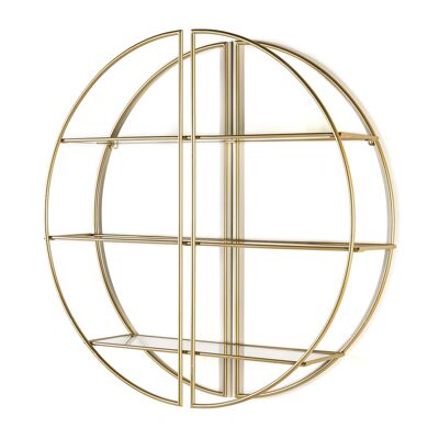 SHELF 100X23X100 GLASS/GOLDEN METAL TH1316800