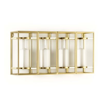 CANDLE HOLDER 60X15X31 GLASS/GOLDEN METAL TH1320500