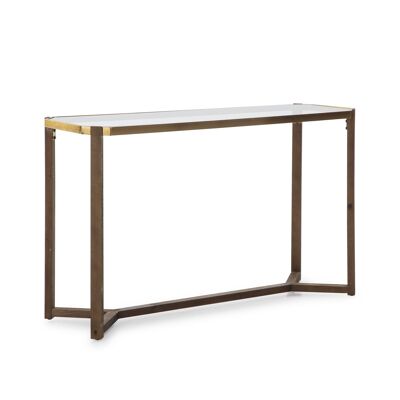 CONSOLE 125X44X79 GLASS/WOOD/GOLDEN METAL TH1330600