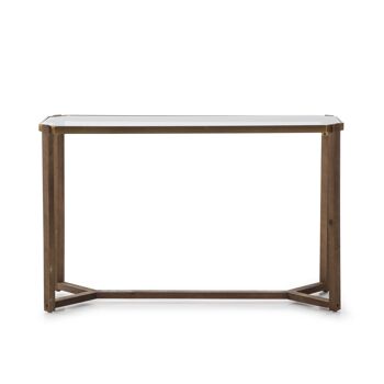 CONSOLE 125X44X79 VERRE/BOIS/MÉTAL DORÉ TH1330600 2