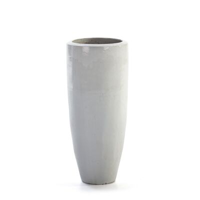 PLANTER 40X40X80 WHITE STONEWARE TH1474201