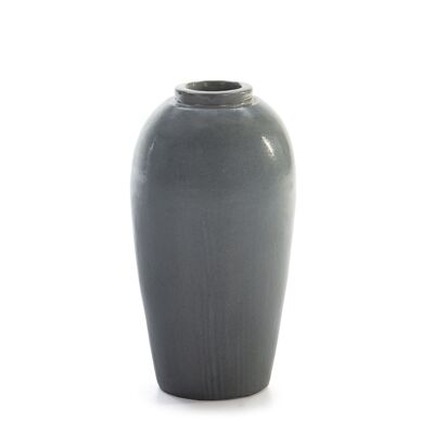 VESSEL 37X37X71 STONEWARE GREY TH1474900