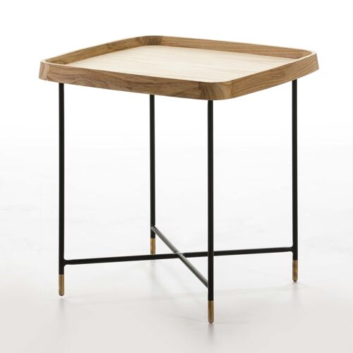 MESA AUXILIAR 50X50X53 MADERA/METAL NEGRO/DORADO TH1576700