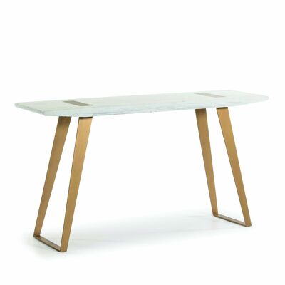 CONSOLE 150X40X80 WHITE WOOD/GOLDEN METAL TH1600900