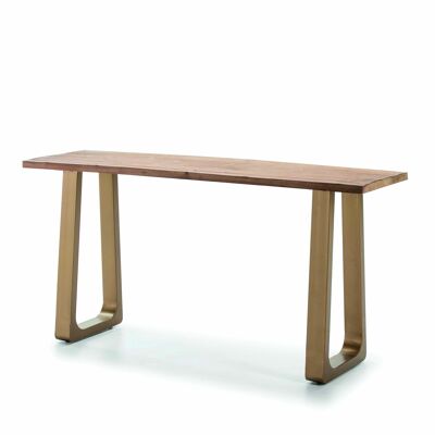 CONSOLA 160X45X82 MADERA NATURAL/METAL DORADO TH1601400