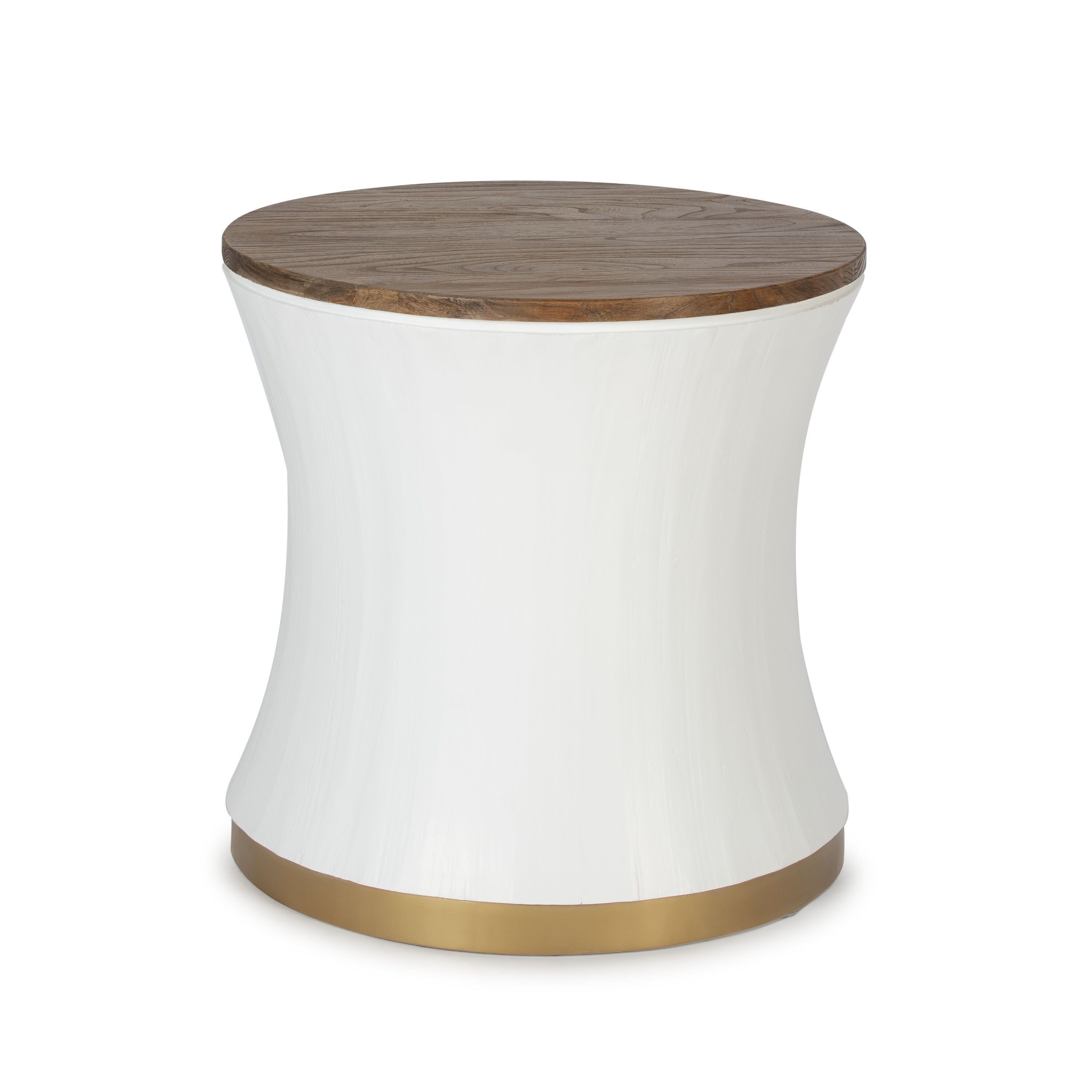 Buy wholesale SIDE TABLE 60X60X60 NATURAL WOOD/WHITE 