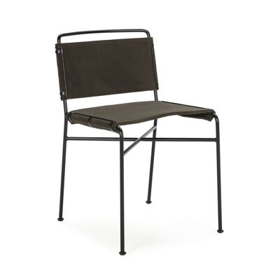 SILLA 50X60X87 METAL NEGRO/TERCIOPELO VERDE TH1605600