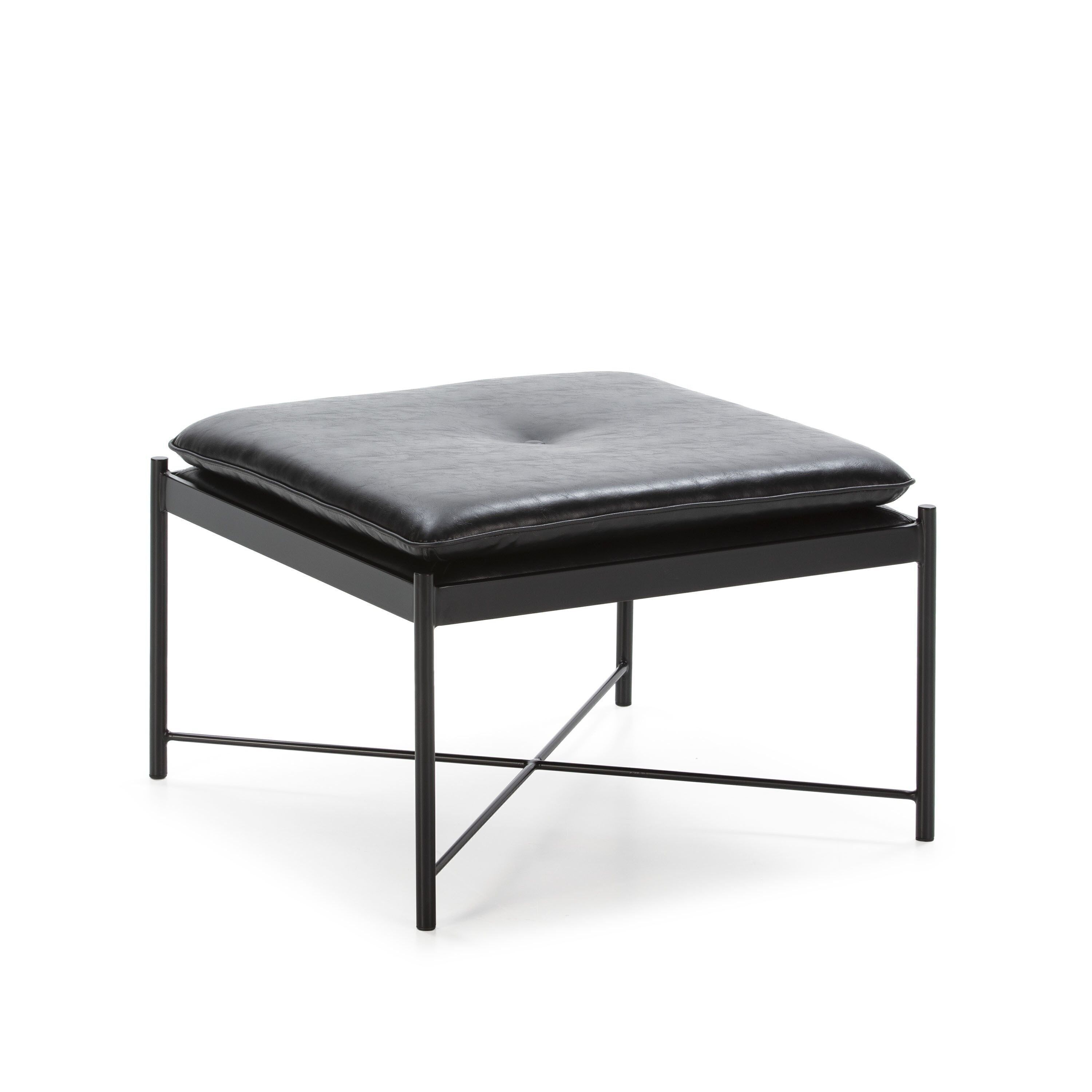 POFF 60X60X41 SImilpelle NERO/METALLO NERO TH1606700