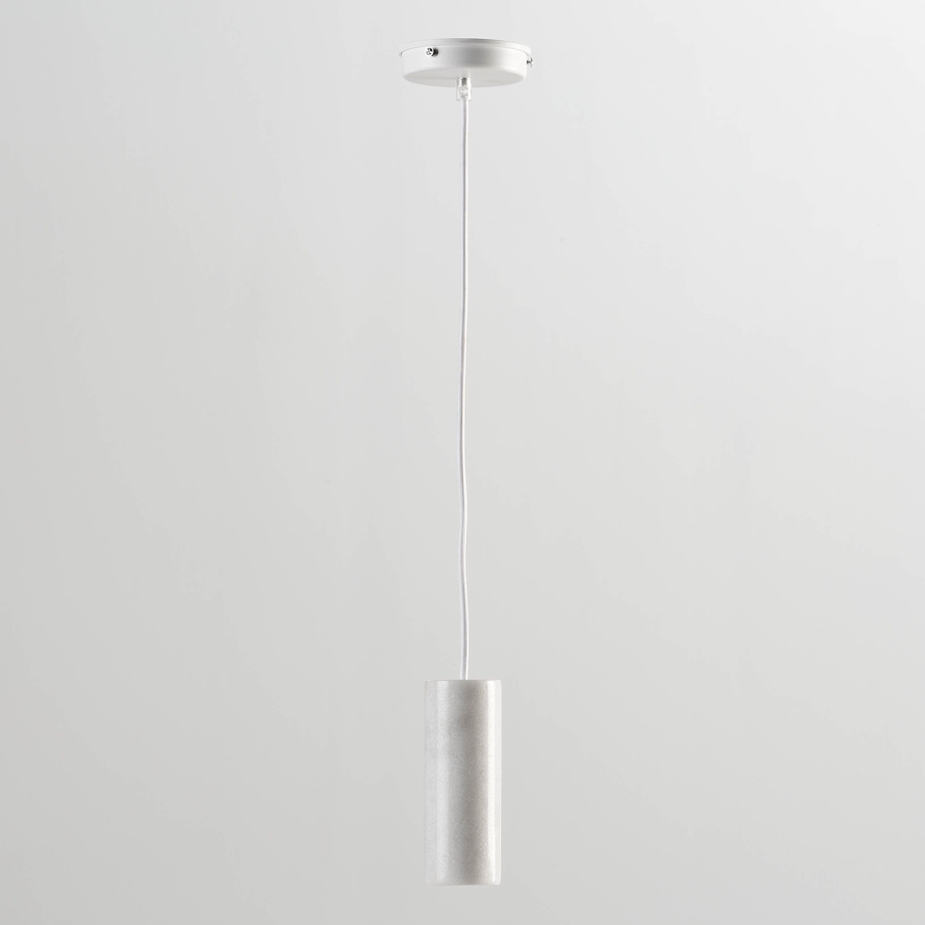 LAMPADA DA SOFFITTO 6X6X16 MARMO BIANCO SENZA LAMPADINA TH1819600