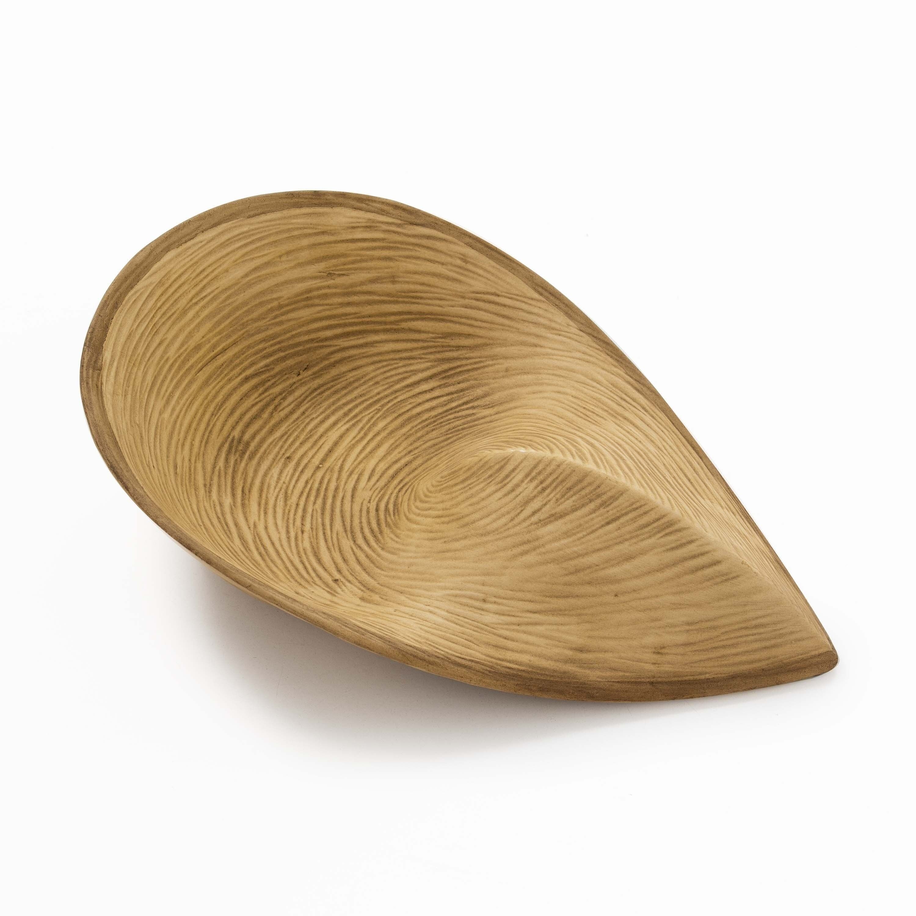 VASSOIO 37X25X10 CERAMICA CREMA/MARRONE TH1984700