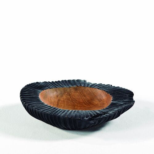 BOWL 30 CM APROX. MADERA NATURAL/NEGRO TH2060200