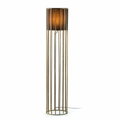 FLOOR LAMP 30X30X145 GOLDEN METAL WITH BROWN SHADE TH2547500