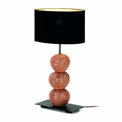 TABLE LAMP 30X14X45 METAL/COCO NATURAL WITH BLACK SHADE TH2548900