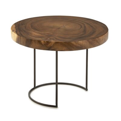 SIDE TABLE 50X50X38 APPROX. METAL/NATURAL WOOD TH2642300