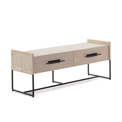 MUEBLE TV 140X45X55 MADERA MINDI NATURAL/METAL NEGRO TH2648024