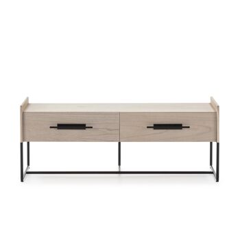 MEUBLE TV 140X45X55 BOIS MINDI NATUREL/MÉTAL NOIR TH2648024 3