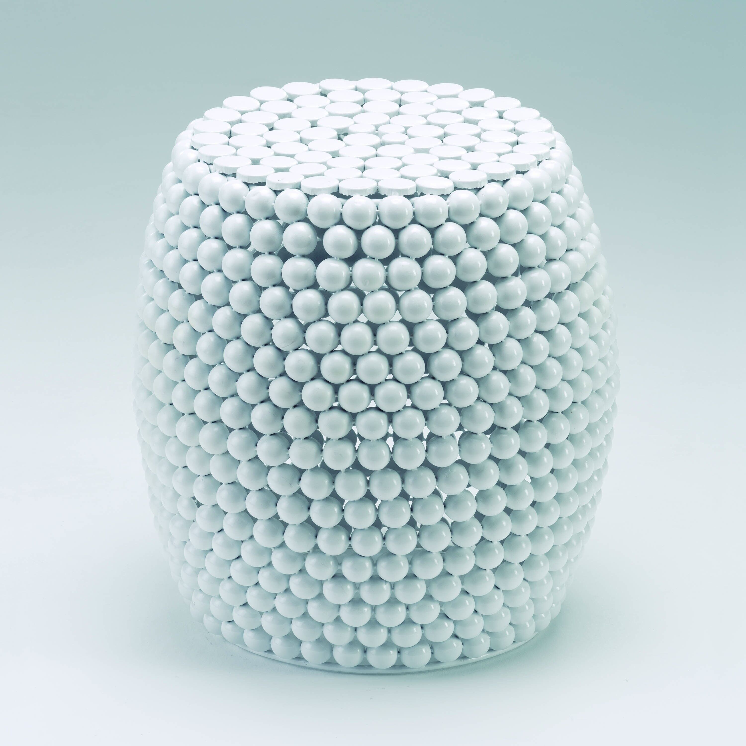 SGABELLO 41X41X46 METALLO BIANCO TH3150700