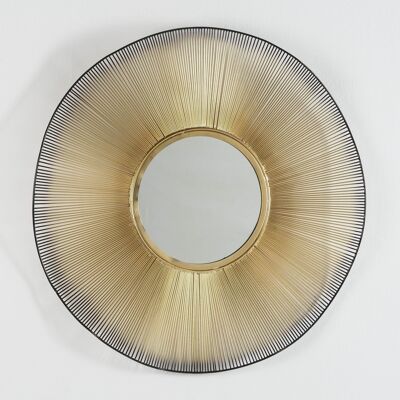 SPECCHIO 75X4X75 VETRO/METALLO ORO/NERO TH3154500