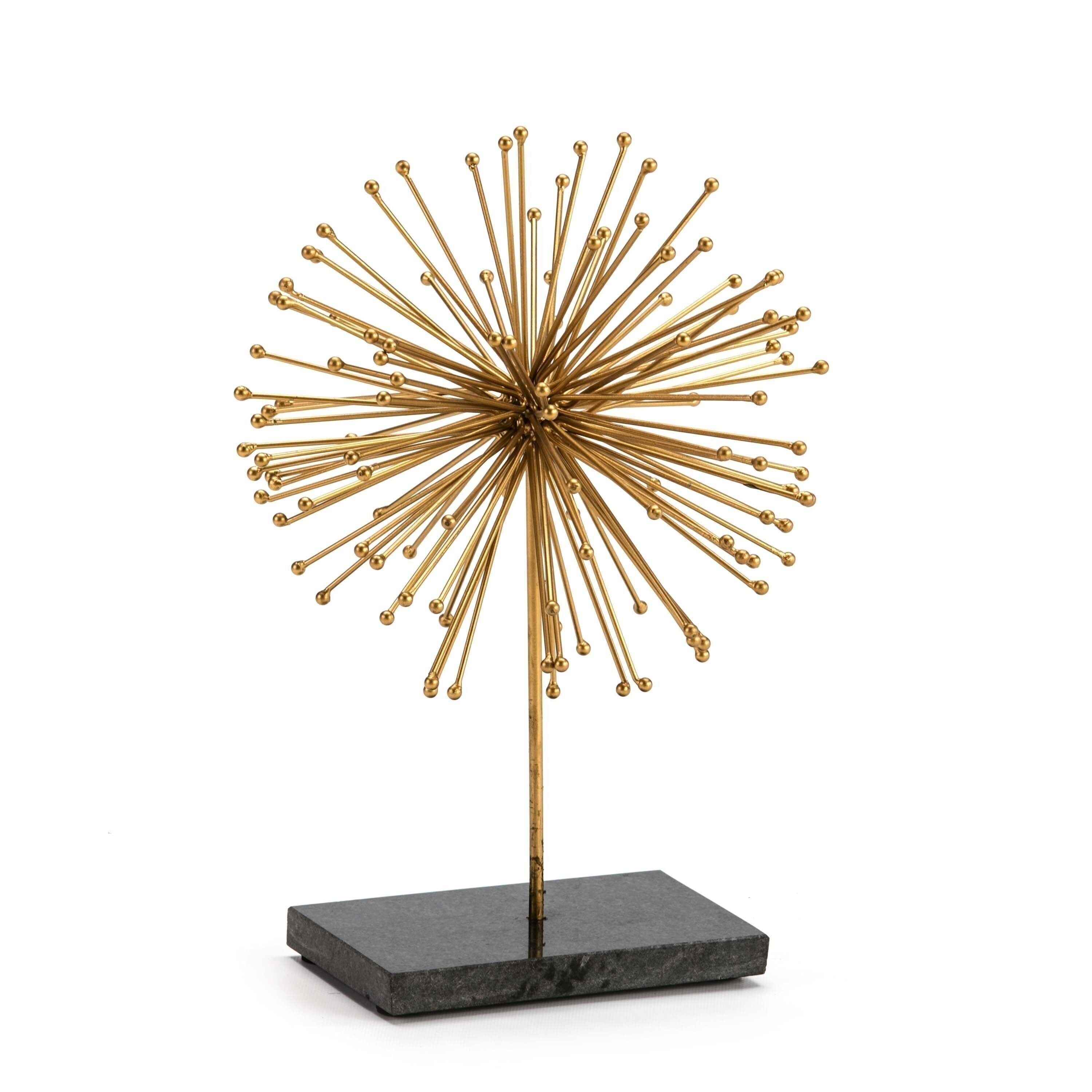 FIGURA 26X26X38 MARMO NERO/METALLO DORATO TH3156400