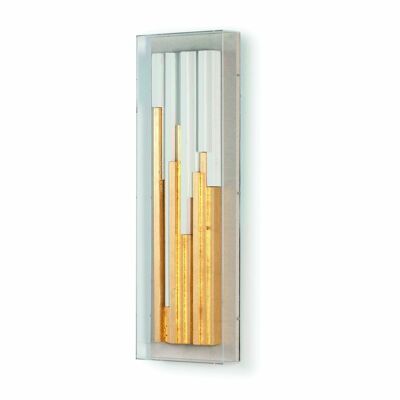 30X8X90 QUADRO LEGNO BIANCO/ORO/ACRILICO TRASPARENTE TH3947100