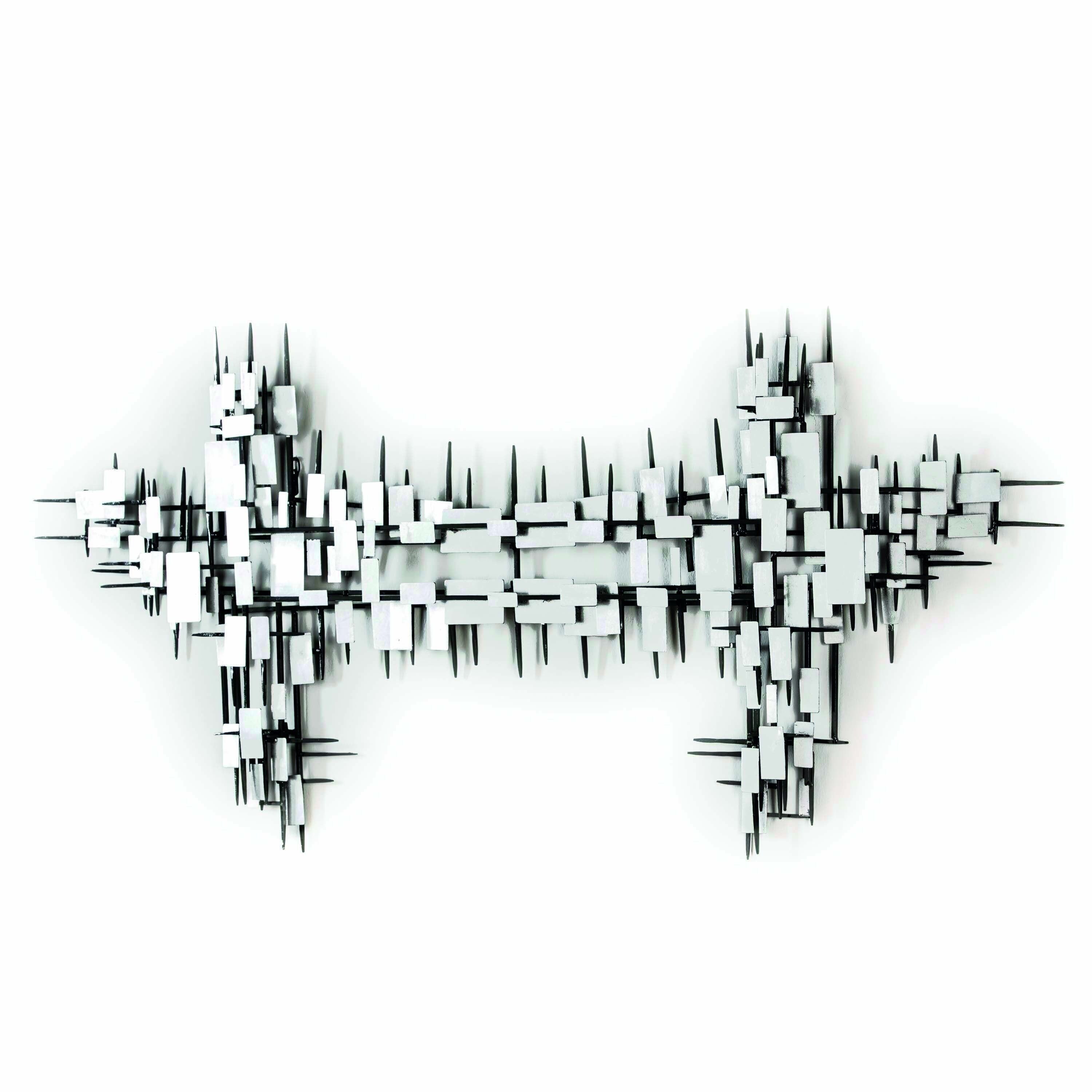 SCULTURA 180X5X80 METALLO NERO/ARGENTO TH3947800