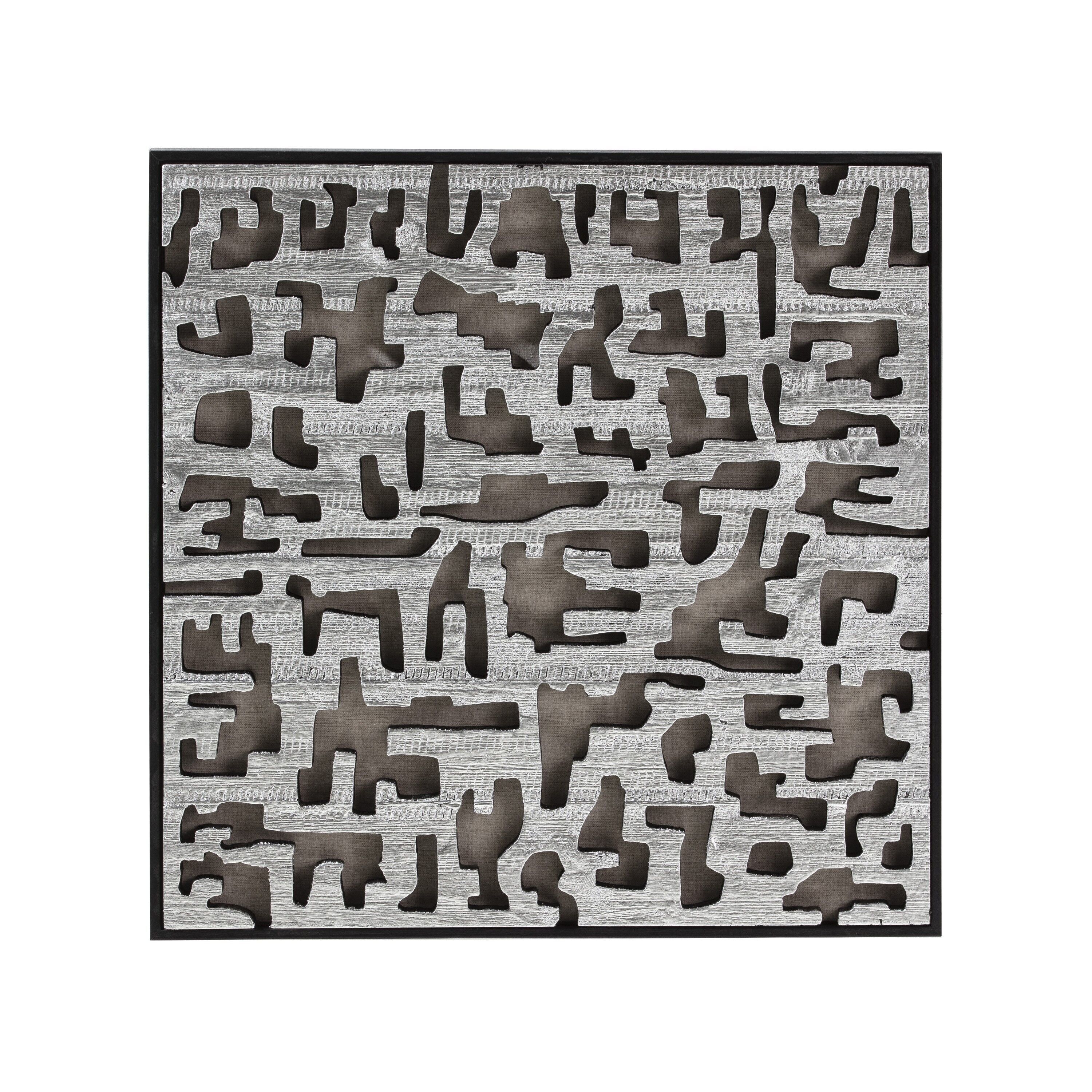 CORNICE 60X6X60 LEGNO NERO/MDF ARGENTO TH3949300