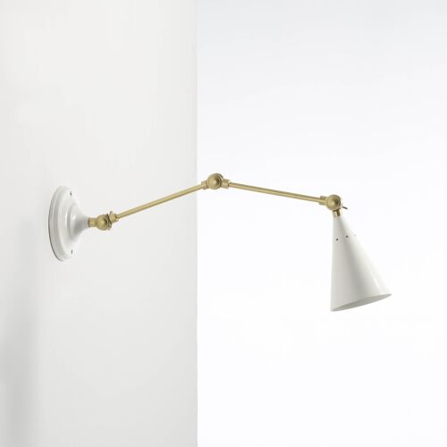 APLIQUE 14X59X26 METAL BLANCO/BRONCE TH4002700