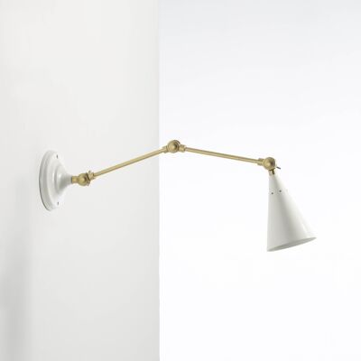 WALL LAMP 14X59X26 WHITE METAL/BRONZE TH4002700