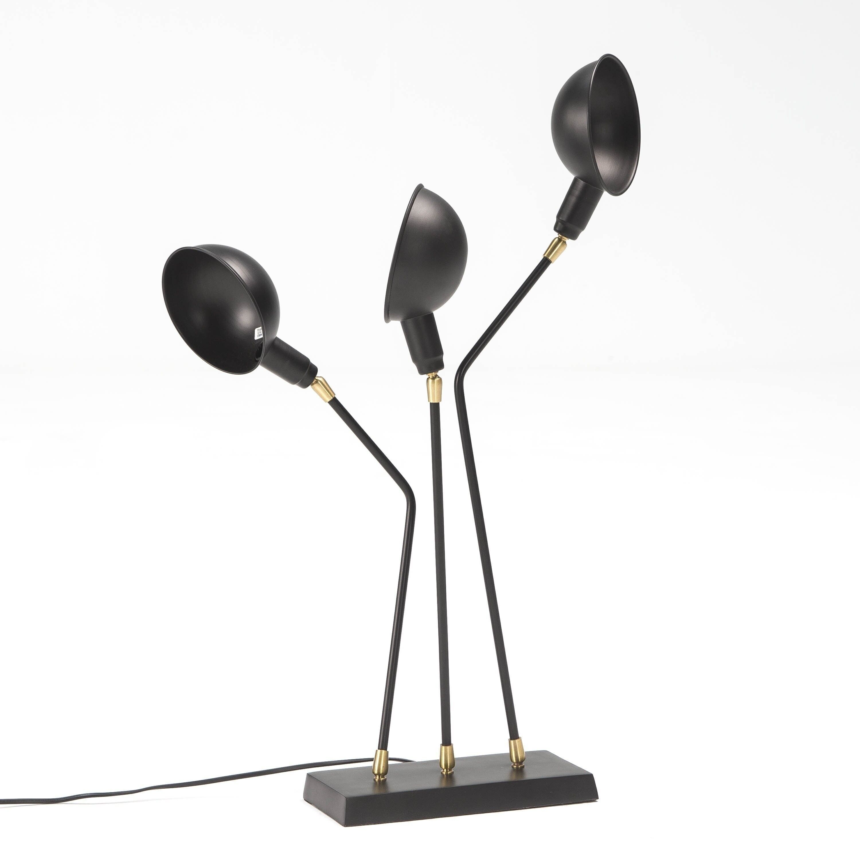 LAMPADA DA TAVOLO 26X20X76 NERO METALLO/BRONZO TH4003900