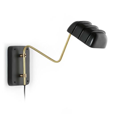 WALL LAMP 54X13X37 GOLD/BLACK METAL TH4006000