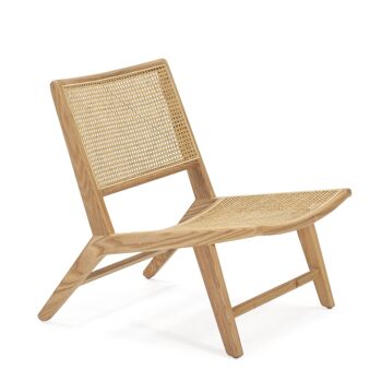 FAUTEUIL 65x74x74 BOIS CHÊNE NATUREL/ROTIN TH4049100 1