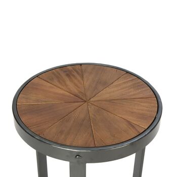 TABLE D'APPOINT 40X40X56 BOIS/MÉTAL NOIR TH5500400 2