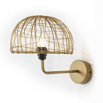 WALL LAMP 23X37X25 WIRE/GOLDEN METAL TH6182400