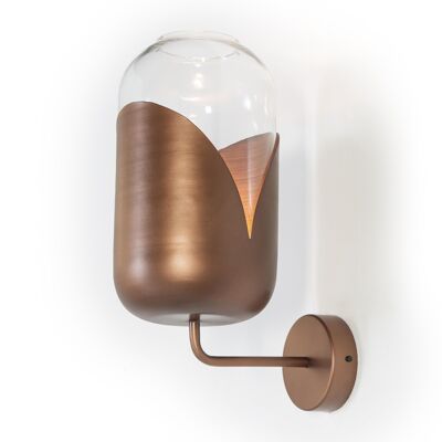 WALL LAMP 19X28X42 GLASS/METAL COPPER COLOR TH6183000