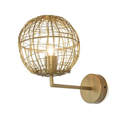WALL LAMP 20X32X29 WIRE/GOLDEN METAL TH6183300