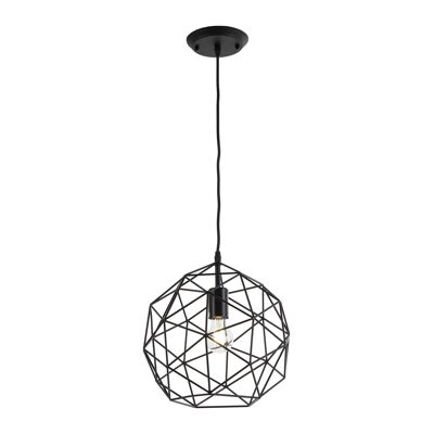 PLAFONIERA IN METALLO NERO 32X32X30 CON LAMPADINA TH6261401