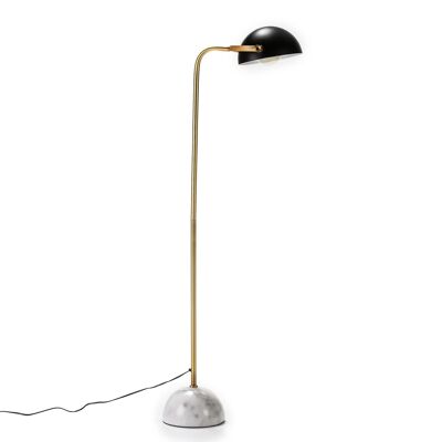 LAMPADAIRE 32X38X145 MARBRE BLANC/MÉTAL DORÉ/NOIR SANS AMPOULE TH6262500