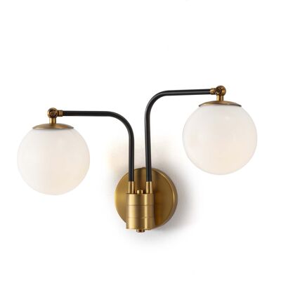 WALL LAMP 50X18X29 WHITE GLASS/GOLDEN METAL TH6270600