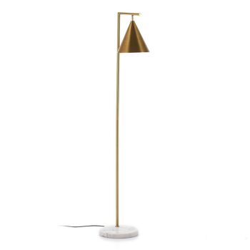 LAMPADAIRE 32X28X163 MARBRE BLANC/MÉTAL DORÉ TH6271700 NO11 1