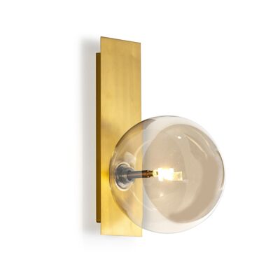 WALL LAMP 17X20X30 AMBER GLASS/GOLDEN METAL TH6272600