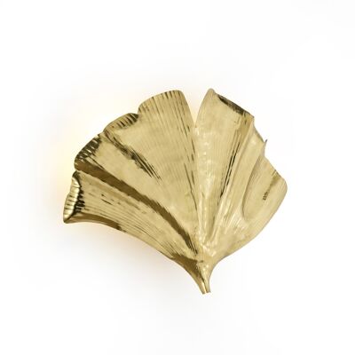 APLIQUE HOJA DE GINGKO 60X15X46 METAL DORADO TH6566100