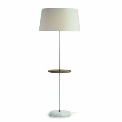 FLOOR LAMP 35X30X130 WOOD/WHITE METAL/GOLDEN TH6585400