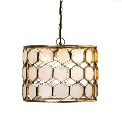 CEILING LAMP 46X46X40 GOLD METAL/WHITE MARBLE TH6611300