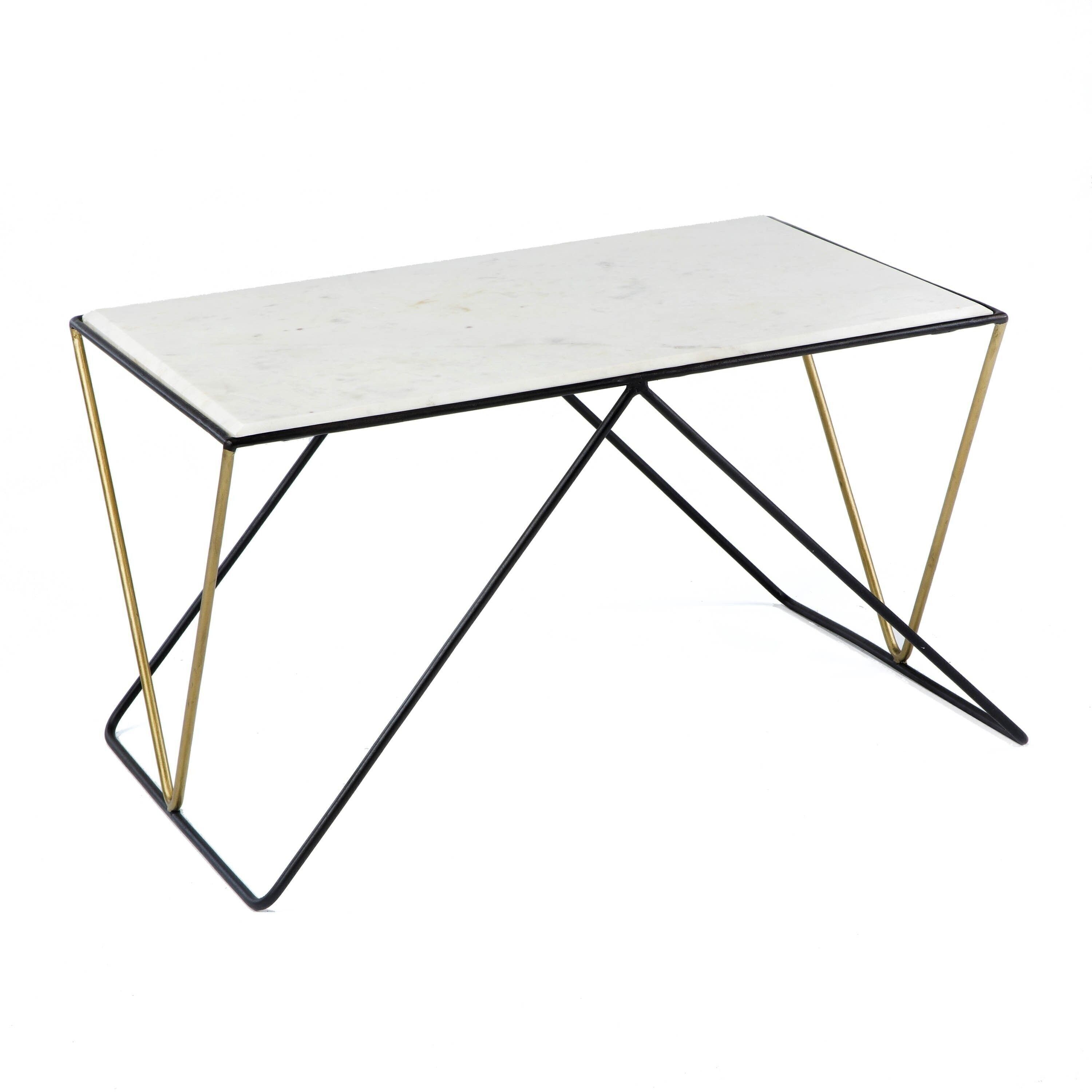 TAVOLINO BASSO 76X51X43 METALLO/MARMO TH6946100