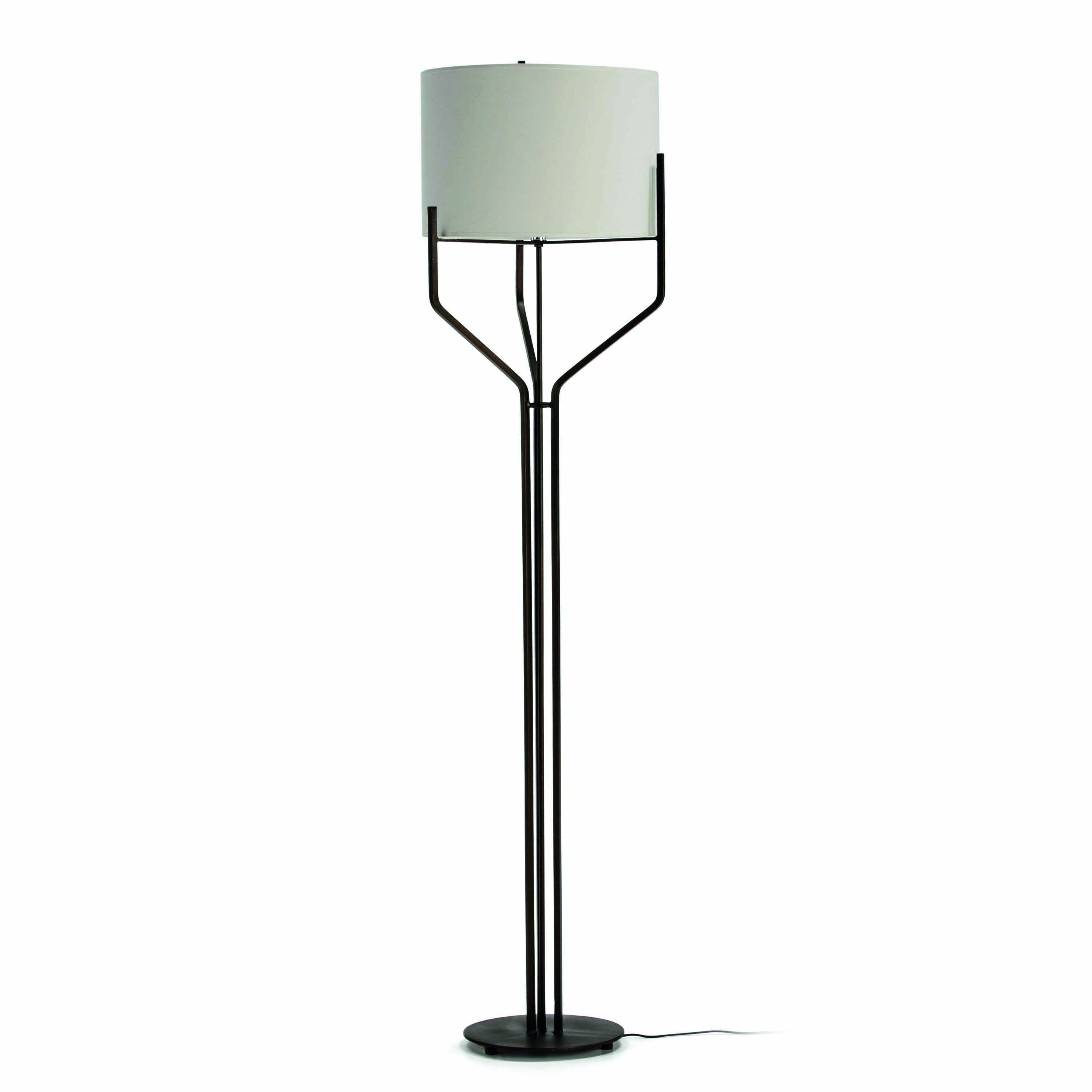 LAMPADA DA TERRA 28X28X165 METALLO MARRONE SCURO CON PARALUME TH6955300