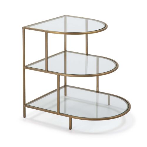 MESA AUXILIAR 50X62X60 CRISTAL/METAL DORADO TH6956500