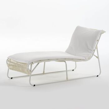 200X64X75 ALUMINIUM/SYNTHÉTIQUE CHAISE BLANCHE TH7280102